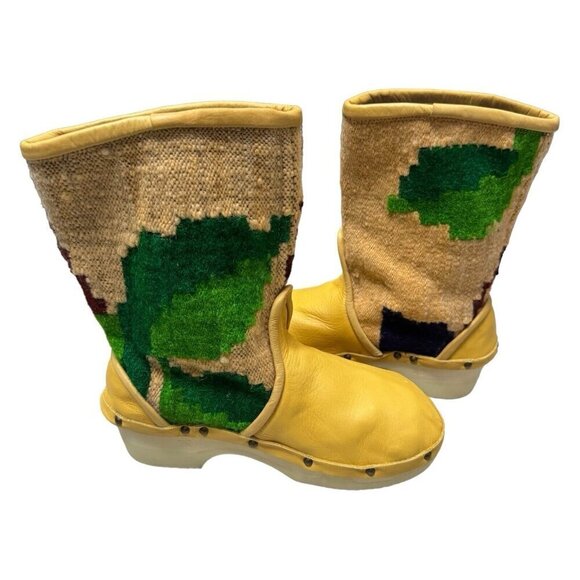 Vibrant Yellow and Multicolor Women's Moccasins - Picture 7 of 7